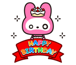 The skeleton bunny MAMAUSA. sticker #4478746