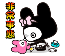 The skeleton bunny MAMAUSA. sticker #4478751