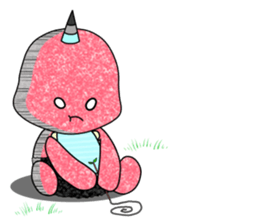 Baby of a Japanese demon"aka oni chan" sticker #4479643