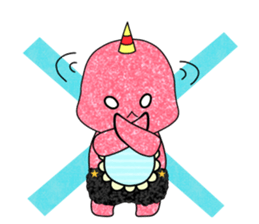 Baby of a Japanese demon"aka oni chan" sticker #4479651