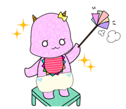 Baby of a Japanese demon"aka oni chan" sticker #4479661