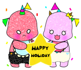 Baby of a Japanese demon"aka oni chan" sticker #4479669