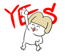 Bob hair Child lion sticker #4480072