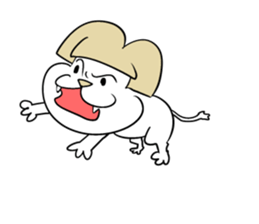 Bob hair Child lion sticker #4480085