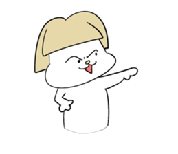 Bob hair Child lion sticker #4480100