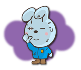 water blue Rabbit2 (by shozEE) sticker #4480634