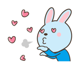 water blue Rabbit2 (by shozEE) sticker #4480669