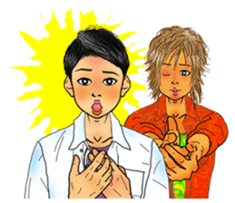 good-looking guys Takes a Vacation sticker #4480880