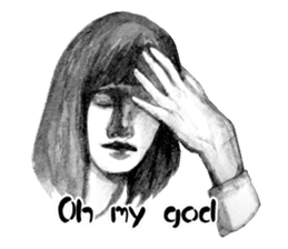 Melancholic Yoko & friends Ver. English sticker #4480960