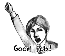 Melancholic Yoko & friends Ver. English sticker #4480962