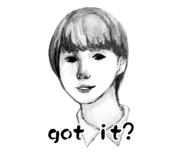 Melancholic Yoko & friends Ver. English sticker #4480966