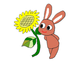 Love, healing rabbit 2 sticker #4481553