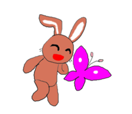 Love, healing rabbit 2 sticker #4481554