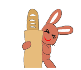 Love, healing rabbit 2 sticker #4481555