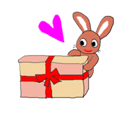 Love, healing rabbit 2 sticker #4481557