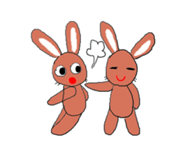 Love, healing rabbit 2 sticker #4481558