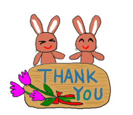 Love, healing rabbit 2 sticker #4481560