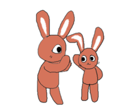 Love, healing rabbit 2 sticker #4481561