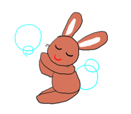 Love, healing rabbit 2 sticker #4481563