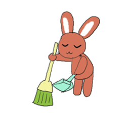 Love, healing rabbit 2 sticker #4481564