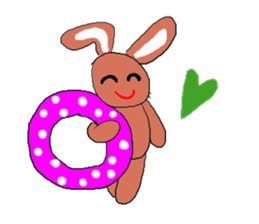 Love, healing rabbit 2 sticker #4481566