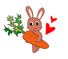 Love, healing rabbit 2 sticker #4481567