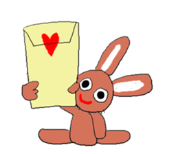 Love, healing rabbit 2 sticker #4481569
