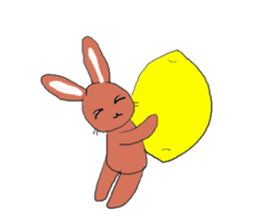 Love, healing rabbit 2 sticker #4481573