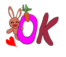 Love, healing rabbit 2 sticker #4481577