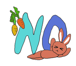 Love, healing rabbit 2 sticker #4481578