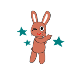 Love, healing rabbit 2 sticker #4481581