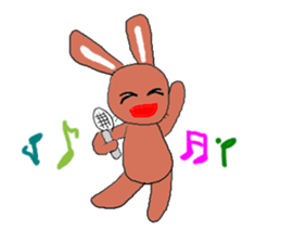 Love, healing rabbit 2 sticker #4481588