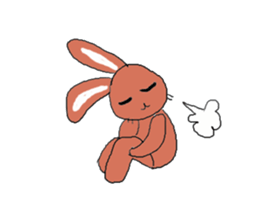 Love, healing rabbit 2 sticker #4481589