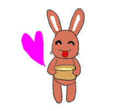 Love, healing rabbit 2 sticker #4481591