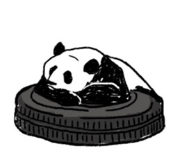 panda silent version sticker #4482001