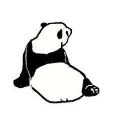 panda silent version sticker #4482007