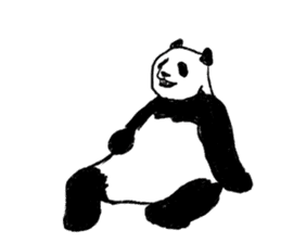 panda silent version sticker #4482015