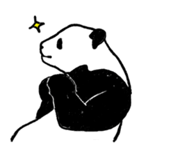 panda silent version sticker #4482018