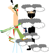 Samurai, Ninja, and Onmyoji. sticker #4483365