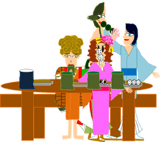 Samurai, Ninja, and Onmyoji. sticker #4483382