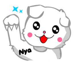 Scottish Fold White Cat (Digging) sticker #4484273