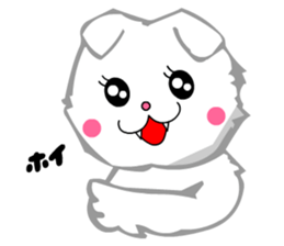 Scottish Fold White Cat (Digging) sticker #4484275