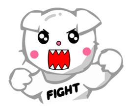 Scottish Fold White Cat (Digging) sticker #4484282