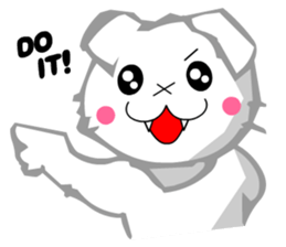 Scottish Fold White Cat (Digging) sticker #4484298