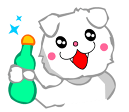 Scottish Fold White Cat (Digging) sticker #4484306