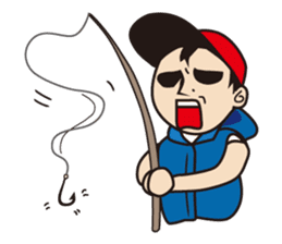 FISHING kanji Sticker sticker #4484354