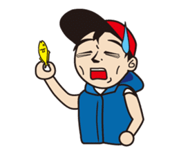 FISHING kanji Sticker sticker #4484363