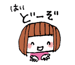 kimakima little girls sticker #4486280