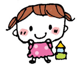 kimakima little girls sticker #4486285