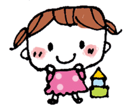 kimakima little girls sticker #4486285